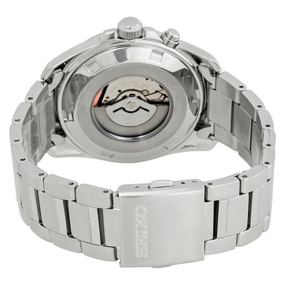 Seiko Kinetic Black Dial Stainless Steel Men's Watch